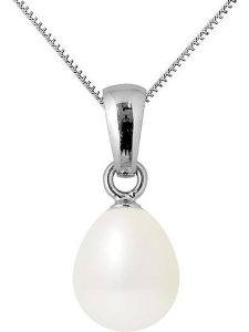 Pearline Srebrny naszyjnik "Bélière" z zawieszką - dł. 42 cm rozmiar: onesize. Białe naszyjniki Pearline, z perłą, srebrne. Za 282,99 zł.