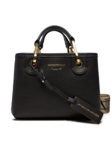 Emporio Armani Torebka EW000382 AF12103 MC032 Czarny. Czarne torebki klasyczne Emporio Armani, bez wzorów, ze skóry, bez dodatków. Za 669,99 zł.