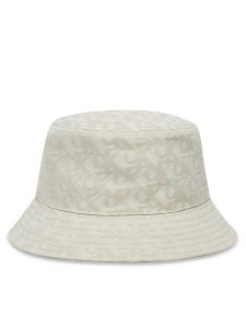Calvin Klein Kapelusz Logo Jacquard Bucket Hat LV04K5059G Beżowy. Brązowe kapelusze Calvin Klein, bez wzorów, z materiału. Za 159,99 zł.