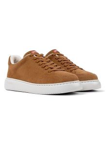 Camper Skórzane sneakersy "Runner K21" w kolorze jasnobrązowym rozmiar: 37. Brązowe trampki Camper, bez wzorów, bez zapięcia. Za 279,78 zł.
