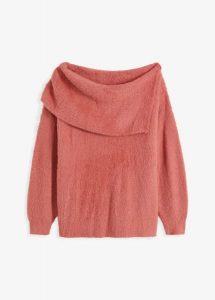 Sweter z asymetrycznym dekoltem off-shoulder. Czarne swetry klasyczne bonprix, z asymetrycznym kołnierzem. Za 79,99 zł.