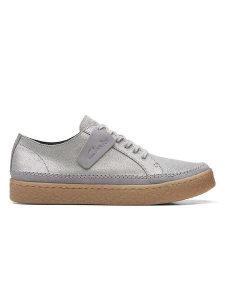 Clarks Skórzane sneakersy "Barleigh Lace" w kolorze szarym rozmiar: 37. Szare trampki Clarks, bez wzorów, bez zapięcia. Za 171,28 zł.