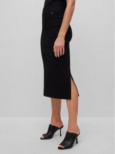 Boss Spódnica ołówkowa 50493889 Czarny Slim Fit. Czarne spódnice Boss, s, bez wzorów, z wiskozy. Za 479,99 zł.