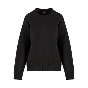 Damski sweter oversize Urban Classics soft. Czarne swetry oversize Urban Classics, na zimę, bez wzorów, bez ramiączek. Za 206,00 zł.