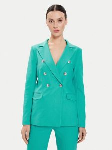 Morgan Marynarka 241-VACI.F Turkusowy Regular Fit. Niebieskie marynarki i żakiety Morgan, bez wzorów, z bawełny. Za 499,99 zł.