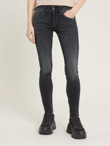 G-Star Dżinsy - Skinny fit - w kolorze antracytowym rozmiar: W31/L30. Czarne jeansy G-Star, z aplikacjami. Za 226,10 zł.