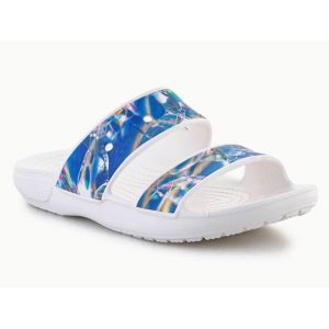Klapki Crocs Classic Hyperreal Sandal W 208375-928 niebieskie. Niebieskie klapki bez wzorów, z tworzywa sztucznego, bez obcasa. Za 303,63 zł.