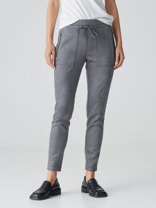 OPUS Spodnie w kolorze szarym rozmiar: 38. Szare spodnie z wysokim stanem Opus, bez wzorów, z materiału, z podwyższonym stanem. Za 144,58 zł.
