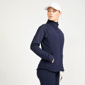 Kurtka do golfa damska Inesis CW500 ciepła. Białe golfy INESIS, bez wzorów, z elastanu. Za 229,99 zł.