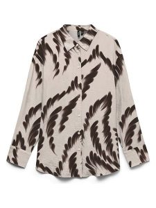 Vero Moda Koszula w kolorze brązowo-kremowym rozmiar: M. Brązowe koszule Vero Moda, m, bez wzorów, bez kołnierzyka, bez ramiączek. Za 134,95 zł.