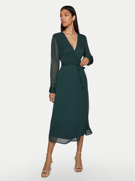 Vila Sukienka koktajlowa Falia 14095704 Zielony Regular Fit. Zielone kombinezony Vila, bez wzorów, z syntetyku, wizytowe, bez kołnierzyka, bez ramiączek. Za 139,99 zł.