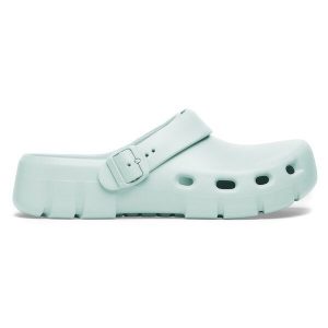 Klapki unisex BIRKENSTOCK Birki Flow EVA Surf Green. Zielone klapki Birkenstock, bez wzorów, bez obcasa. Za 222,99 zł.