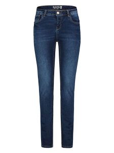 Sublevel Dżinsy - Slim fit - w kolorze granatowym rozmiar: XS. Niebieskie jeansy Sublevel, z aplikacjami, ze skóry. Za 57,06 zł.