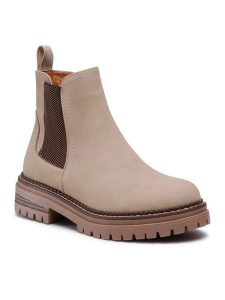 Jenny Fairy Botki WS5195-25 Beżowy. Brązowe botki Jenny Fairy, bez wzorów, ze skóry, bez obcasa, na płaskiej podeszwie, bez zapięcia. Za 135,99 zł.