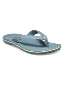 Crocs Japonki w kolorze szarym rozmiar: 42/43. Szare klapki Crocs, bez wzorów, bez obcasa. Za 119,68 zł.
