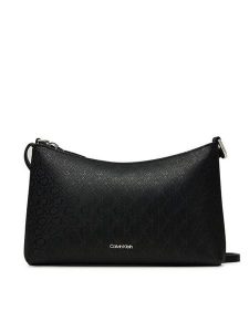 Calvin Klein Torebka Ck Must Aop Conv Logo Jqd Strap LV04F3099G Czarny. Czarne listonoszki Calvin Klein, bez wzorów, ze skóry, bez dodatków. Za 239,99 zł.