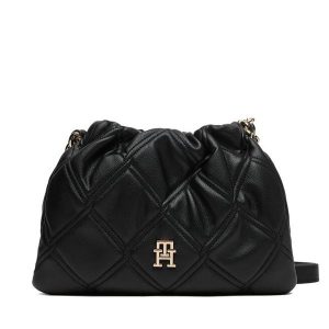 Torebka Tommy Hilfiger. Czarne torebki klasyczne TOMMY HILFIGER, bez wzorów, bez dodatków. Za 489,99 zł.