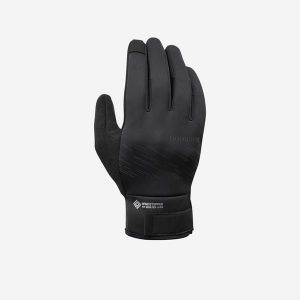 Rękawiczki na rower Windstopper® Gore-Tex Labs ciepłe. Brązowe rękawiczki Shimano, bez wzorów, z gore-texu. Za 199,99 zł.