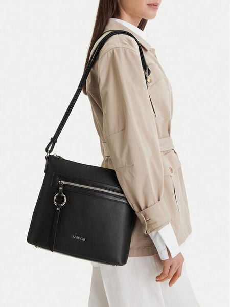 Lasocki Torebka CEO-LSK-X-006-09 Czarny. Czarne listonoszki Lasocki, bez wzorów, z materiału, bez dodatków. Za 149,99 zł.