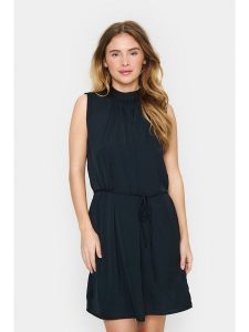 SAINT TROPEZ Sukienka "Aileen" w kolorze czarnym rozmiar: L. Czarne sukienki Saint Tropez, na co dzień, l, bez wzorów, z tkaniny, bez kołnierzyka, bez ramiączek, mini, proste. Za 118,84 zł.