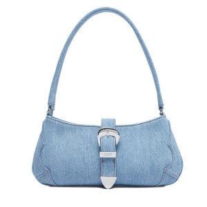 Torebka Tommy Jeans. Niebieskie torebki klasyczne Tommy Jeans, bez wzorów, z denimu, bez dodatków. Za 489,99 zł.
