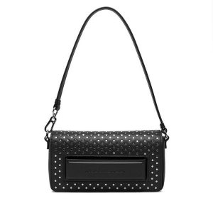 Torebka KARL LAGERFELD. Czarne torebki klasyczne KARL LAGERFELD, bez wzorów, bez dodatków. Za 689,99 zł.