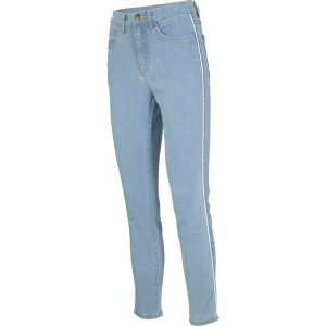 Dżinsy SKINNY 7/8 ze stretchem. Szare jeansy bonprix, bez wzorów, z jeansu. Za 84,99 zł.