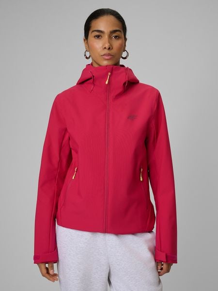 4F Kurtka przejściowa membrana 5000 damska - różowa S. Czerwone kurtki 4f, na jesień, l, bez wzorów, bez kaptura. Za 299,99 zł.