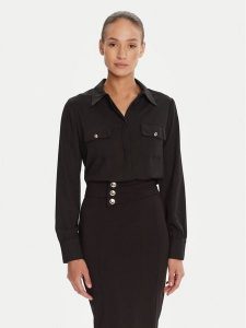 Rinascimento Koszula CFC0125777003 Czarny Regular Fit. Czarne koszule Rinascimento, s, bez wzorów, z syntetyku, bez kołnierzyka, bez ramiączek. Za 259,99 zł.