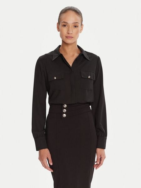 Rinascimento Koszula CFC0125777003 Czarny Regular Fit. Czarne koszule Rinascimento, s, bez wzorów, z syntetyku, bez kołnierzyka, bez ramiączek. Za 259,99 zł.