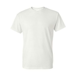 Koszulka DryBlend Unisex Dla Dorosłych. Białe bluzki GILDAN, xl, bez wzorów, sportowe, bez kołnierzyka, bez ramiączek. Za 32,99 zł.