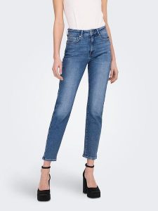 ONLY Dżinsy - Slim fit - w kolorze niebieskim rozmiar: W29/L30. Niebieskie jeansy ONLY, z aplikacjami, ze skóry, z podwyższonym stanem. Za 162,49 zł.