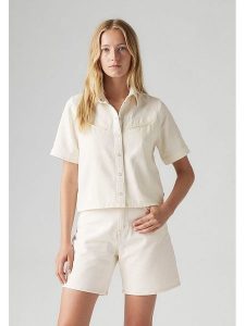 Levi's Koszula dżinsowa w kolorze kremowym rozmiar: M. Brązowe koszule Levi's®, m, bez wzorów, z bawełny, bez kołnierzyka, bez ramiączek. Za 145,26 zł.