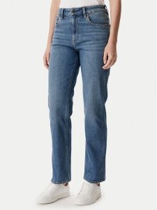 Calvin Klein Jeans Jeansy LV047F711G Granatowy Straight Fit. Niebieskie jeansy Calvin Klein Jeans, bez wzorów, z bawełny. Za 409,99 zł.