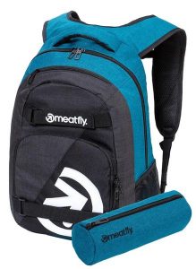 Plecak Exile 24L na laptopa – petrol/charcoal heather Meatfly + piórnik. Niebieskie plecaki Meatfly. Za 237,99 zł.