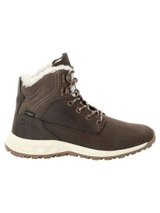 Jack Wolfskin Skórzane botki zimowe "Queenstown City Texapore" w kolorze brązowym rozmiar: 37,5. Brązowe botki Jack Wolfskin, na zimę, bez wzorów, bez obcasa, bez zapięcia. Za 210,32 zł.