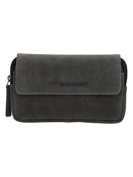 HIDE & STITCHES Skórzana saszetka w kolorze czarnym - 17 x 11,5 x 2 cm rozmiar: onesize. Czarne nerki i saszetki HIDE & STITCHES, bez wzorów, z materiału. Za 78,99 zł.