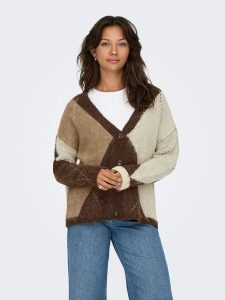 ONLY Kardigan w kolorze brązowo-beżowym rozmiar: M. Brązowe kardigany ONLY, z wełny. Za 126,75 zł.