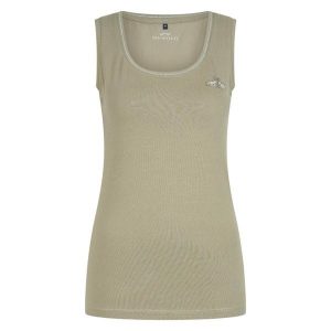 Damski tank top HV Polo Classic. Zielone topy HV POLO, bez wzorów, eleganckie, bez kołnierzyka, bez ramiączek. Za 140,50 zł.