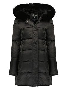 Geographical Norway Parka "Dorinda" w kolorze czarnym rozmiar: S. Czarne płaszcze Geographical Norway, s, z aplikacjami, bez kaptura. Za 198,10 zł.