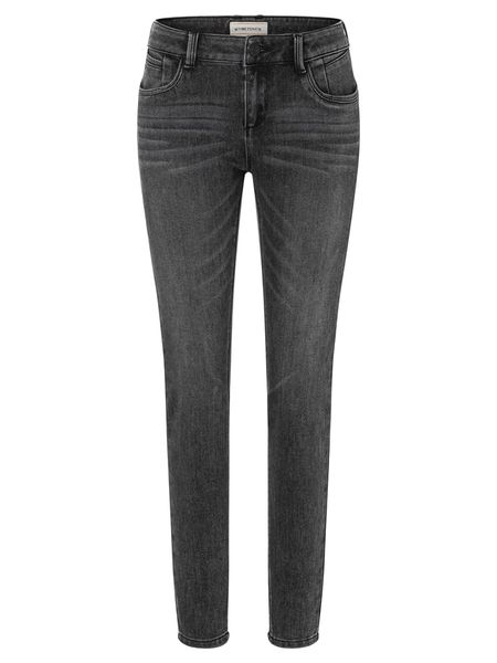 Timezone Dżinsy "Sanya" - Skinny fit - w kolorze szarym rozmiar: W25/L28. Szare jeansy Timezone, z aplikacjami. Za 69,75 zł.