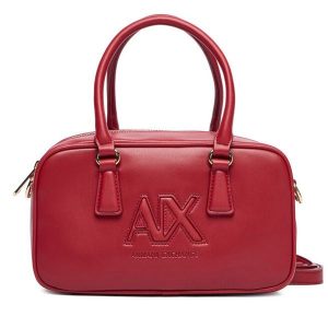 Torebka Armani Exchange. Czerwone torebki klasyczne Armani Exchange, bez wzorów, bez dodatków. Za 569,99 zł.