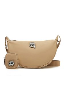 KARL LAGERFELD Torebka A1W30386 Beżowy. Brązowe listonoszki KARL LAGERFELD, bez wzorów, ze skóry, bez dodatków. Za 509,99 zł.