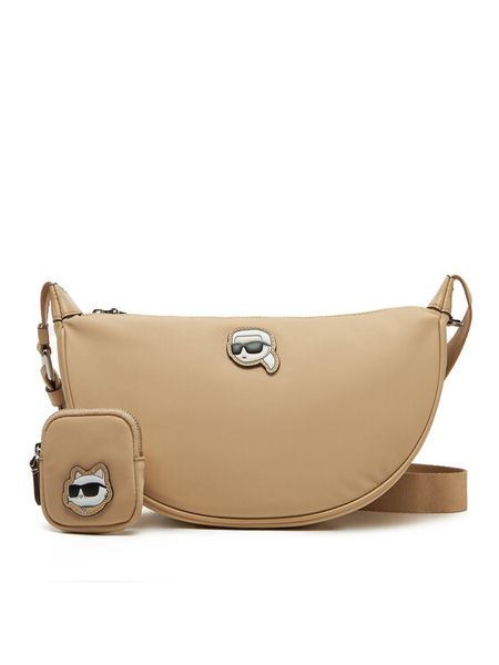 KARL LAGERFELD Torebka A1W30386 Beżowy. Brązowe listonoszki KARL LAGERFELD, bez wzorów, ze skóry, bez dodatków. Za 509,99 zł.