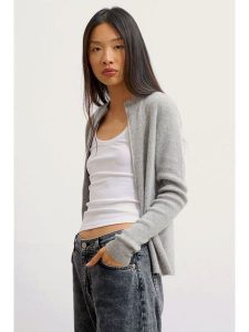 AUTHENTIC CASHMERE Kaszmirowy kardigan "Alberte" w kolorze szarym rozmiar: S. Szare kardigany AUTHENTIC CASHMERE, z kaszmiru. Za 485,95 zł.