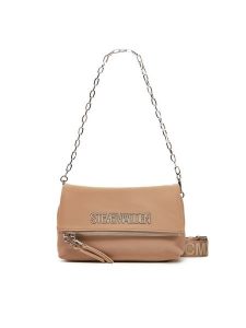 Steve Madden Torebka Bfin-V SM13001558 Beżowy. Brązowe listonoszki Steve Madden, bez wzorów, ze skóry, bez dodatków. Za 359,99 zł.