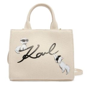 Torebka KARL LAGERFELD. Brązowe torebki klasyczne KARL LAGERFELD, bez wzorów, bez dodatków. Za 429,99 zł.