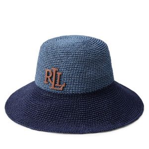 Kapelusz LAUREN RALPH LAUREN. Niebieskie kapelusze Lauren Ralph Lauren, bez wzorów. Za 599,99 zł.