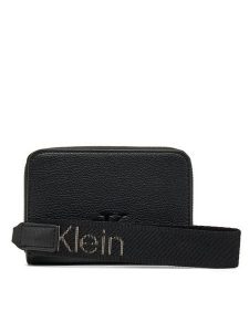 Calvin Klein Jeans Portfel K60K613058 Czarny. Czarne portfele Calvin Klein Jeans, bez wzorów, z jeansu. Za 219,99 zł.