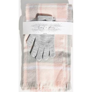 Zestaw szalik i rękawiczki - Różowy. Szaliki marki Sinsay. Za 39,99 zł.